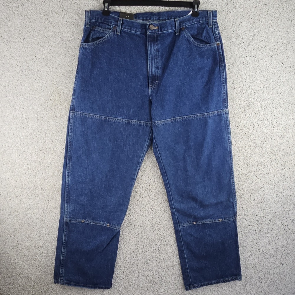 Dickies Double Knee Workwear Jeans Mens 38x32 Relaxed Fit Denim 6 Pocket NEW NWT